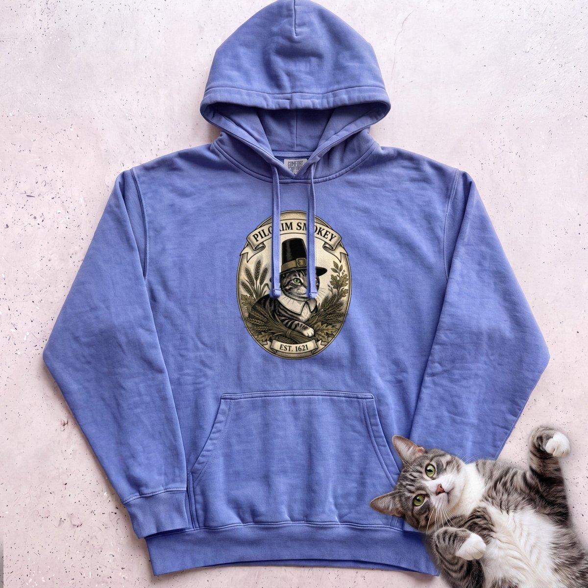 Personalized Pilgrim Cat Hoodie Gift For Cat Lover