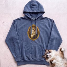 Victorian Heirloom Cat Portrait Personalized Hoodie Gift For Cat Lover