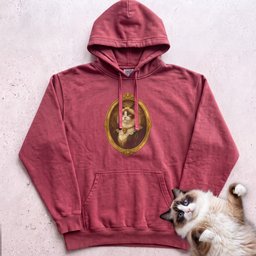 Victorian Heirloom Cat Portrait Personalized Hoodie Gift For Cat Lover