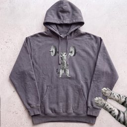 Weightlifter Cat Hoodie Gift For Cat Lover
