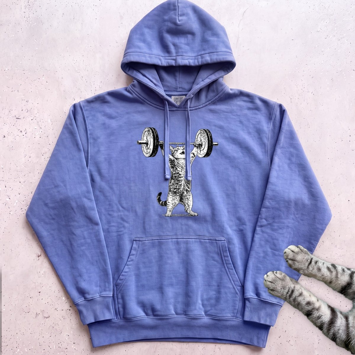Weightlifter Cat Hoodie Gift For Cat Lover