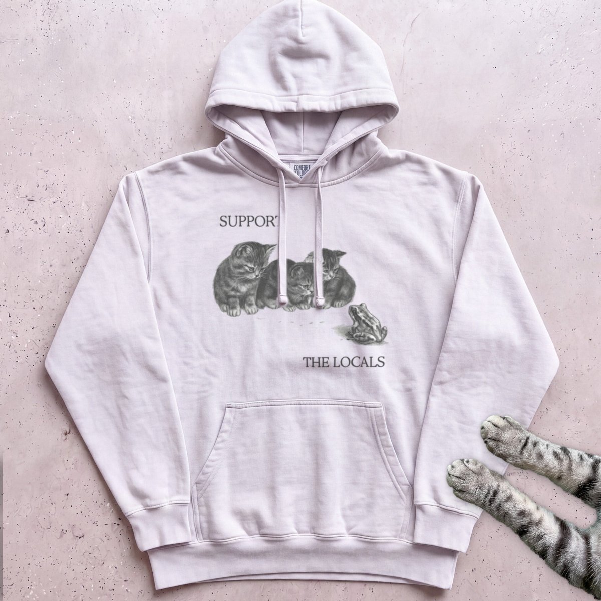 Support The Locals Cat Hoodie Gift For Cat Lover