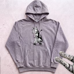 Skateboard Cat Hoodie Gift For Cat Lover