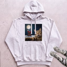 Santa Got Stuck Cat Hoodie Gift For Cat Lover