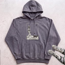 Witch Walking Black Cat Hoodie Gift For Cat Lover