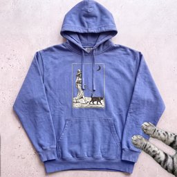 Witch Walking Black Cat Hoodie Gift For Cat Lover