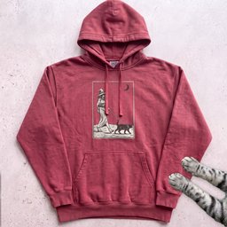 Witch Walking Black Cat Hoodie Gift For Cat Lover