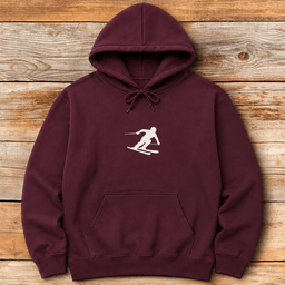 Minimal Skier Silhouette Hoodie Gift For Skier