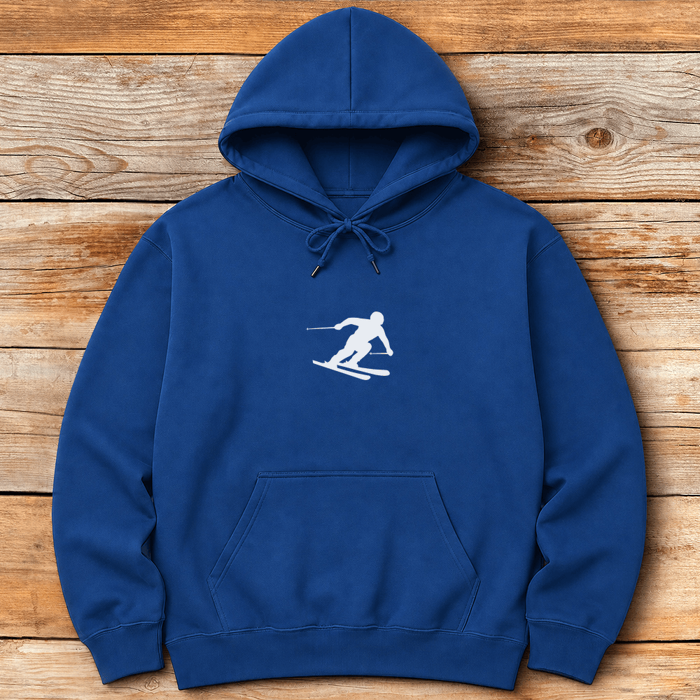 Minimal Skier Silhouette Hoodie Gift For Skier