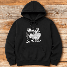 Moose On The Loose Hoodie Gift For Skier