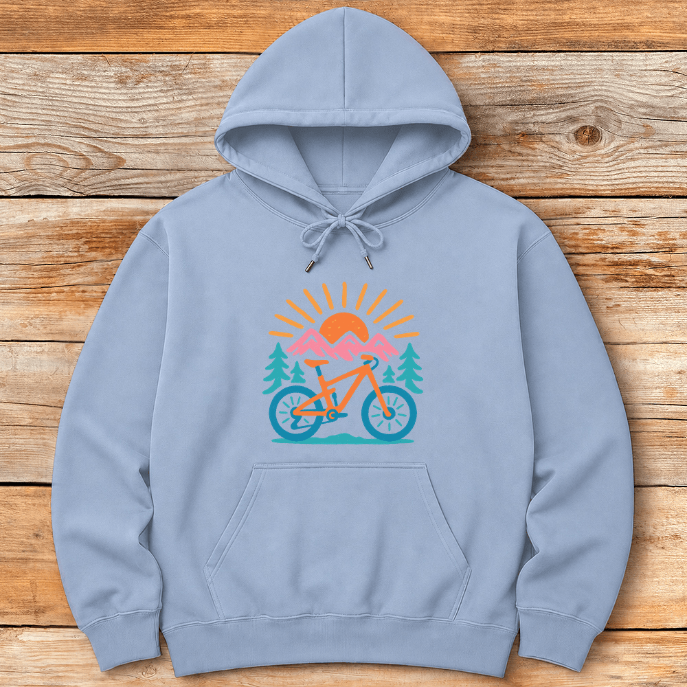 Pastel Pedaling Hoodie Gift For Skier