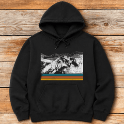Old School Landscape Hoodie Gift For Skier