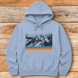 Old School Landscape Hoodie Gift For Skier