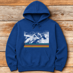 Old School Landscape Hoodie Gift For Skier