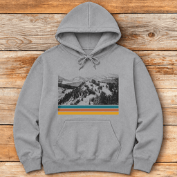 Old School Landscape Hoodie Gift For Skier