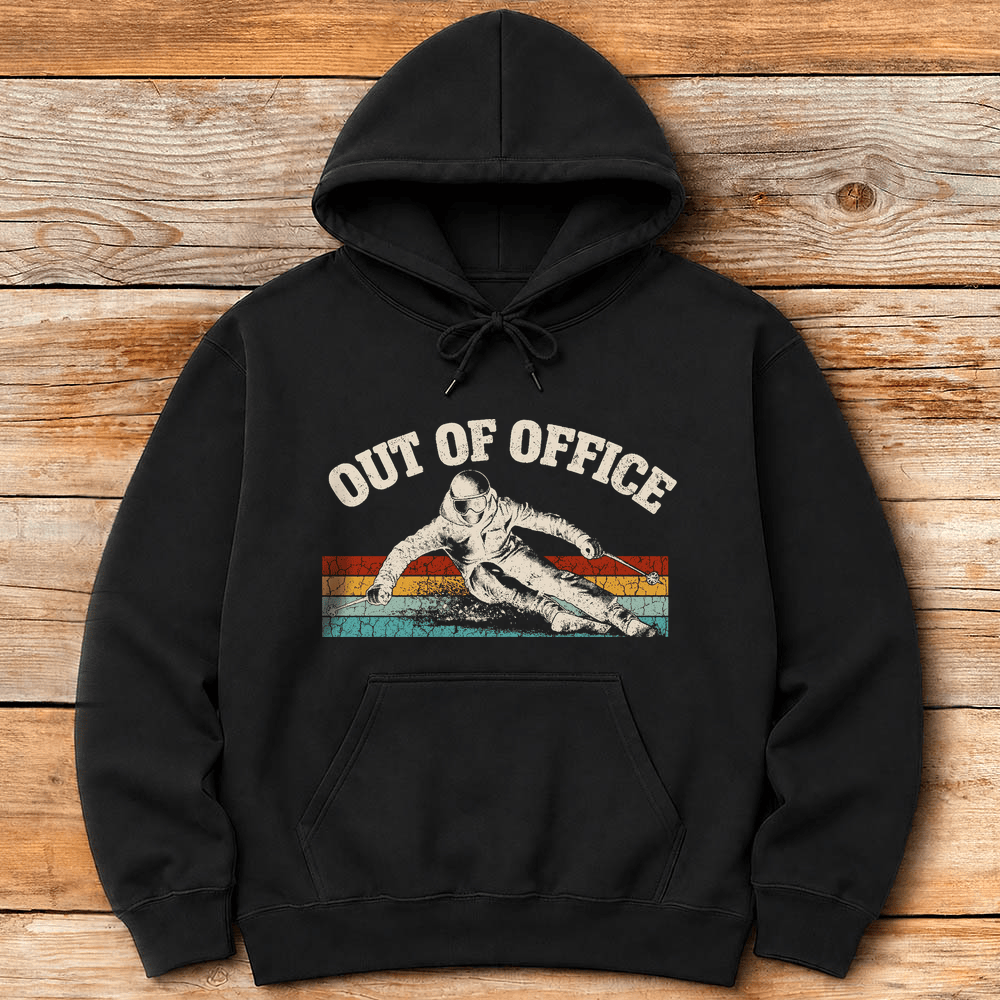 Out Of Office Vintage Hoodie Gift For Skier