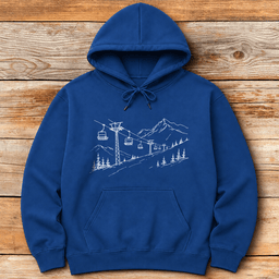 Over The Hill Hoodie Gift For Skier