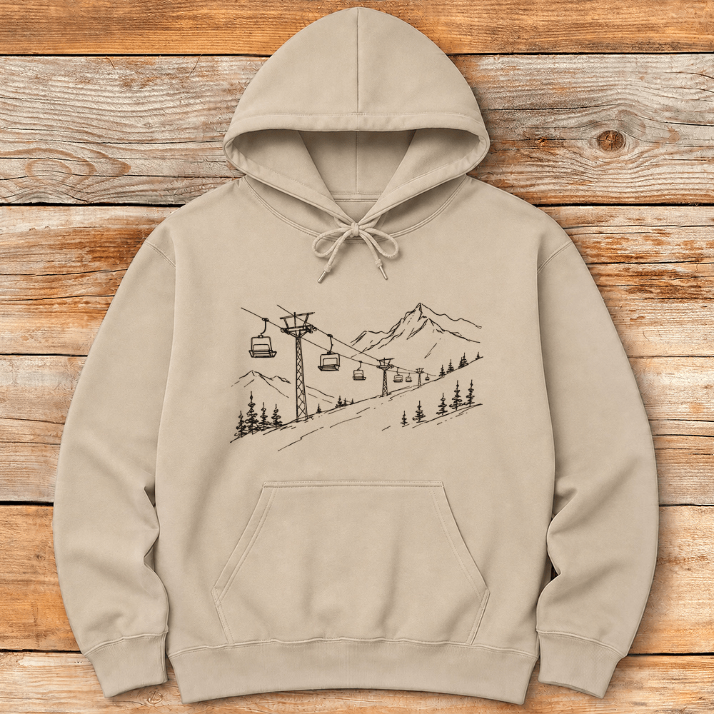 Over The Hill Hoodie Gift For Skier