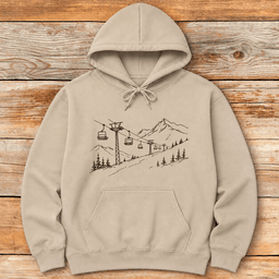 Over The Hill Hoodie Gift For Skier