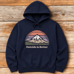 Outside Is Better Hoodie Gift For Skier