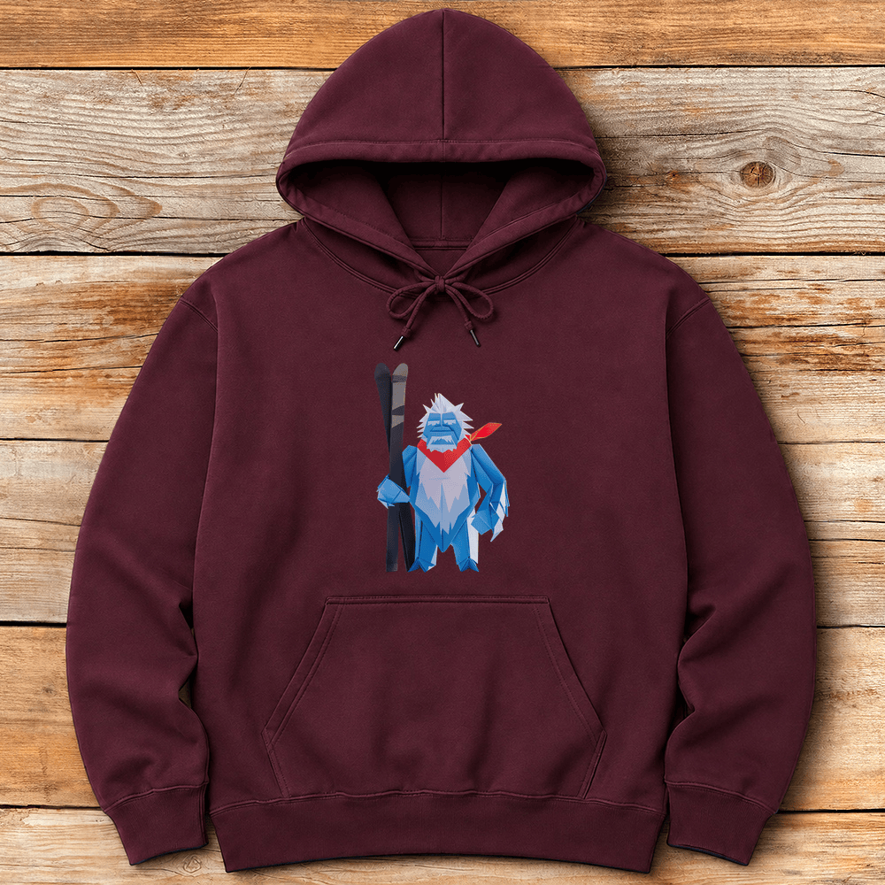 Paper Yeti Hoodie Gift For Skier