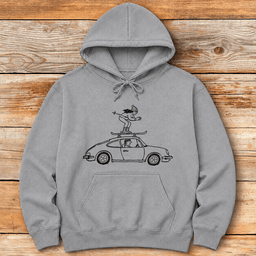 Roof Ride Hoodie Gift For Skier