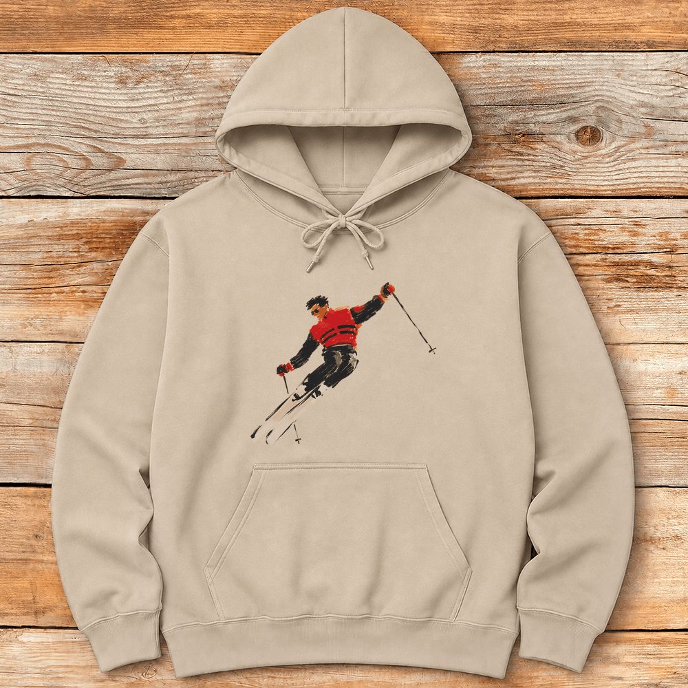 Old School Style Hoodie Gift For Skier