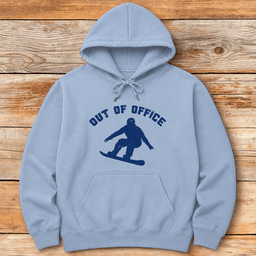 Out Of Office Snowboard Silhouette Hoodie Gift For Snowboarder