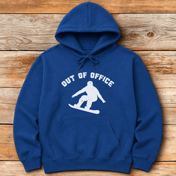 Out Of Office Snowboard Silhouette Hoodie Gift For Snowboarder