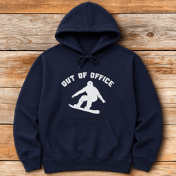 Out Of Office Snowboard Silhouette Hoodie Gift For Snowboarder