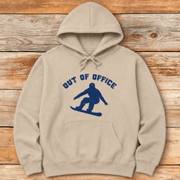 Out Of Office Snowboard Silhouette Hoodie Gift For Snowboarder