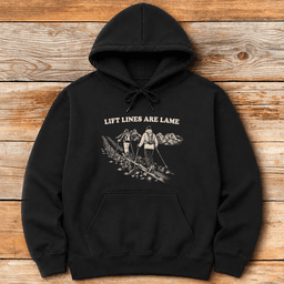 Lame Lift Lines Hoodie Gift For Skier