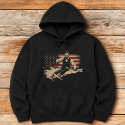 Lincoln Ski Flag Hoodie Gift For Skier