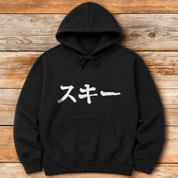 Japanese Ski Hoodie Gift For Skier