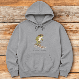Kerfuffle Ski Frog Hoodie Gift For Skier