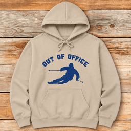 Out Of Office Ski Hoodie Gift For Skier