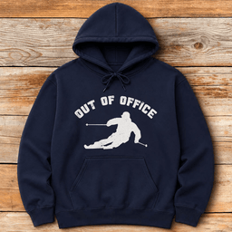 Out Of Office Ski Hoodie Gift For Skier