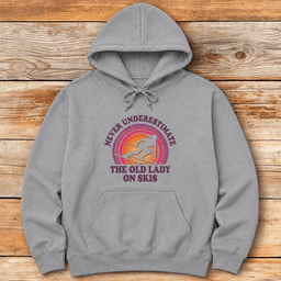 Old Lady Shreds Hoodie Gift For Skier