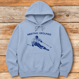 Meeting Declined Hoodie Gift For Skier