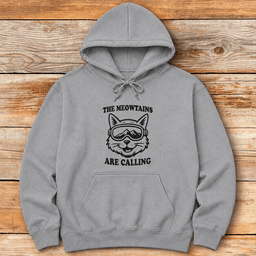 Meow Cat Hoodie Gift For Skier