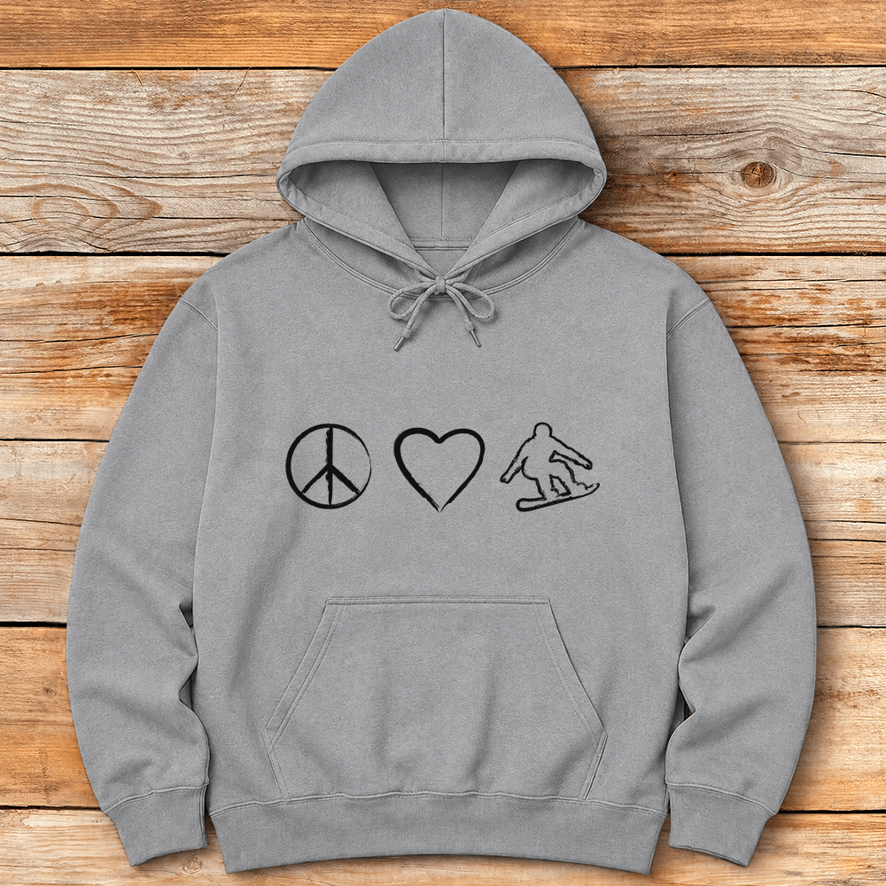 Peace Love Snowboard Hoodie Gift For Snowboarder