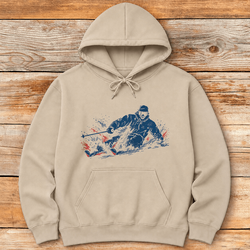 Pow Turn Hoodie Gift For Skier
