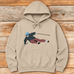 Pastel Carving Hoodie Gift For Skier