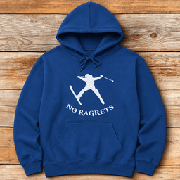 No Ragrets Hoodie Gift For Skier