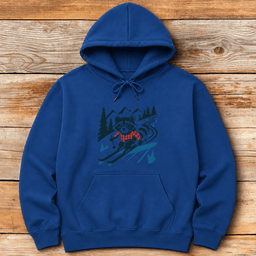 Rascall Racoon Skier Hoodie Gift For Skier