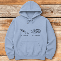 Paint And Canvas Hoodie Gift For Skier