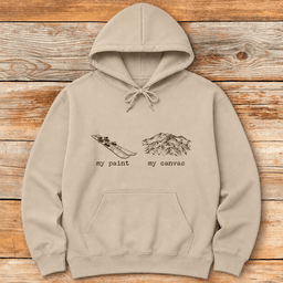 Paint And Canvas Hoodie Gift For Skier