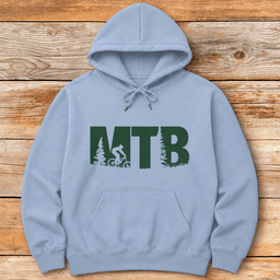 MTB Landscape Profile Hoodie Gift For Skier