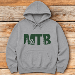 MTB Landscape Profile Hoodie Gift For Skier