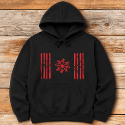 Proudly Canadian Skier Hoodie Gift For Skier